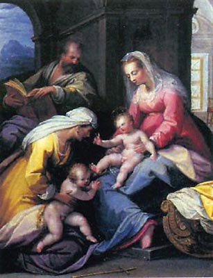 Lavinia Fontana, Sainte Famille avec Saint Jean