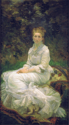 Marie Bracquemond, Femme en robe blanche