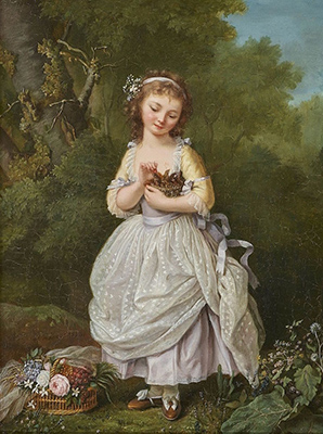 Marie-Élisabeth Lemoine, Fille avec nid d'oiseau