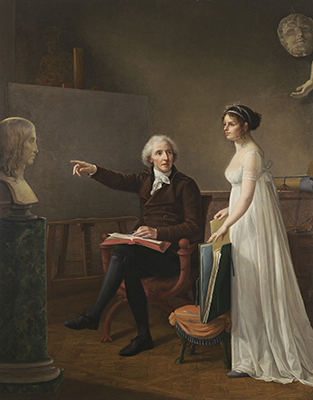 Constance Mayer, Autoportrait de l'artiste avec son père