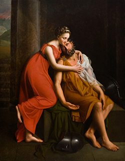 Antoinette Béfort, Une jeune Thébaine pansant son père blessé