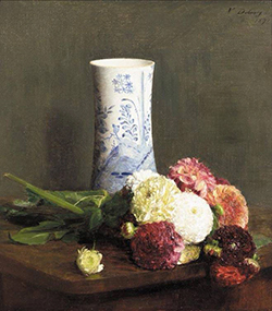 Victoria Dubourg Fantin-Latour, Vase de zinias