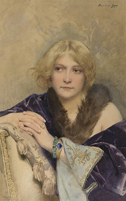 Maximilienne Guyon, Portrait de jeune femme aux yeux bleus