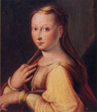 Barbara Longhi, Autoportrait (présumé) en sainte Catherine d'Alexandrie