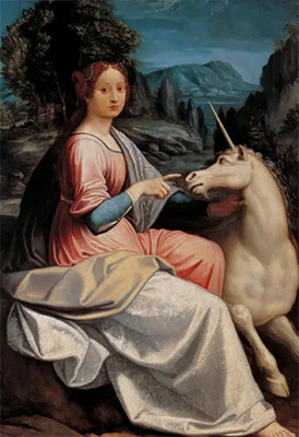 Barbara Longhi, Dame avec licorne