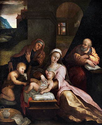 Barbara Longhi, Sainte famille avec l’enfant baptiste et sainte Élisabeth