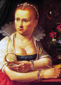 Clara Peeters, Autoportrait (détail)