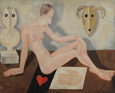 Marie Vassilieff - Nu au cartes