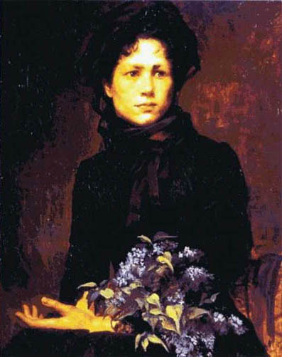 Marie Konstantinovna Bashkirtseff, Jeune femme au bouquet de lilas