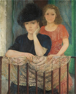 Olga Sacharoff, Portrait d'une dame avec sa fille