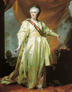 Dmitry Levitzky, Catherine II (détail)